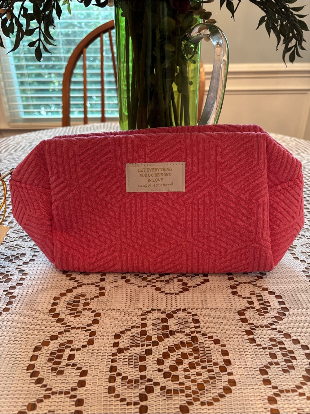 Pink Simply Southern Travel Cosmetic Bag